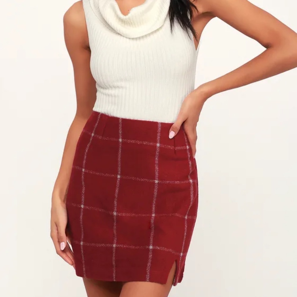 NWT Lulus plaid skirt
